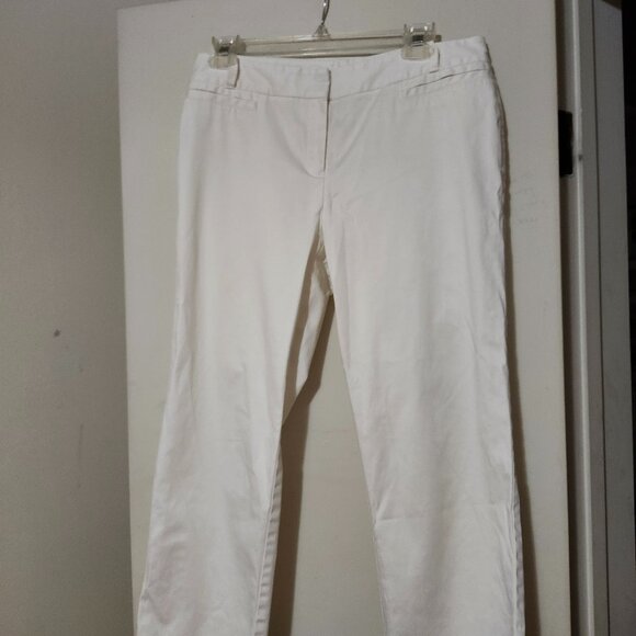 Lafayette 148 White Cropped Pant size 8 - Picture 5 of 7